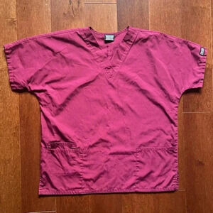 Cherokee Workwear 3 Pocket V-Neck Scrub Top - Wine
